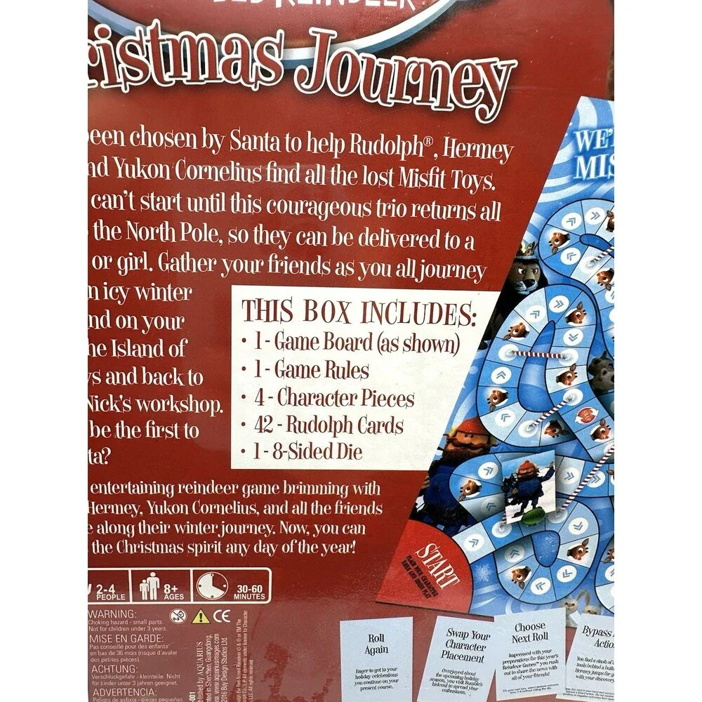 Rudolph The Red-Nosed Reindeer Christmas Journey Board Game NEW SEALED